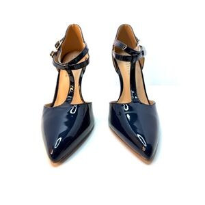 Journee Collection Women's Tru T Strap Stiletto Pumps Navy 8.5M NWT/BOX